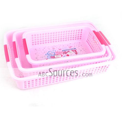 pink washing basket