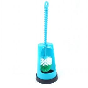 House Cleaning Blue Plastic Toilet Brush And Holder Set