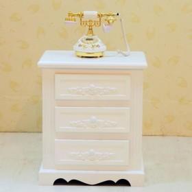 Classic Design White Wooden Bedside Table/ Night Table