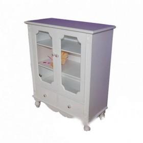 Graceful White Wooden Wine Storage Cabinet