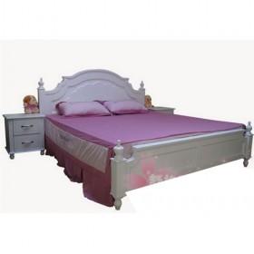 Sweet Princess Design White Wooden Bed