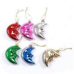 6 PCS Hot Sale Style Solid Color Moon Shape Orname